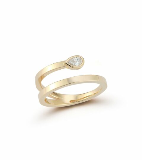 Women’S MATEO  | 14Kt Pear Diamond Spiral Ring